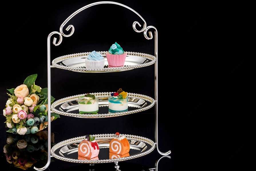 This buffet rack is perfect for dessert at the San Francisco Seafood Buffet!